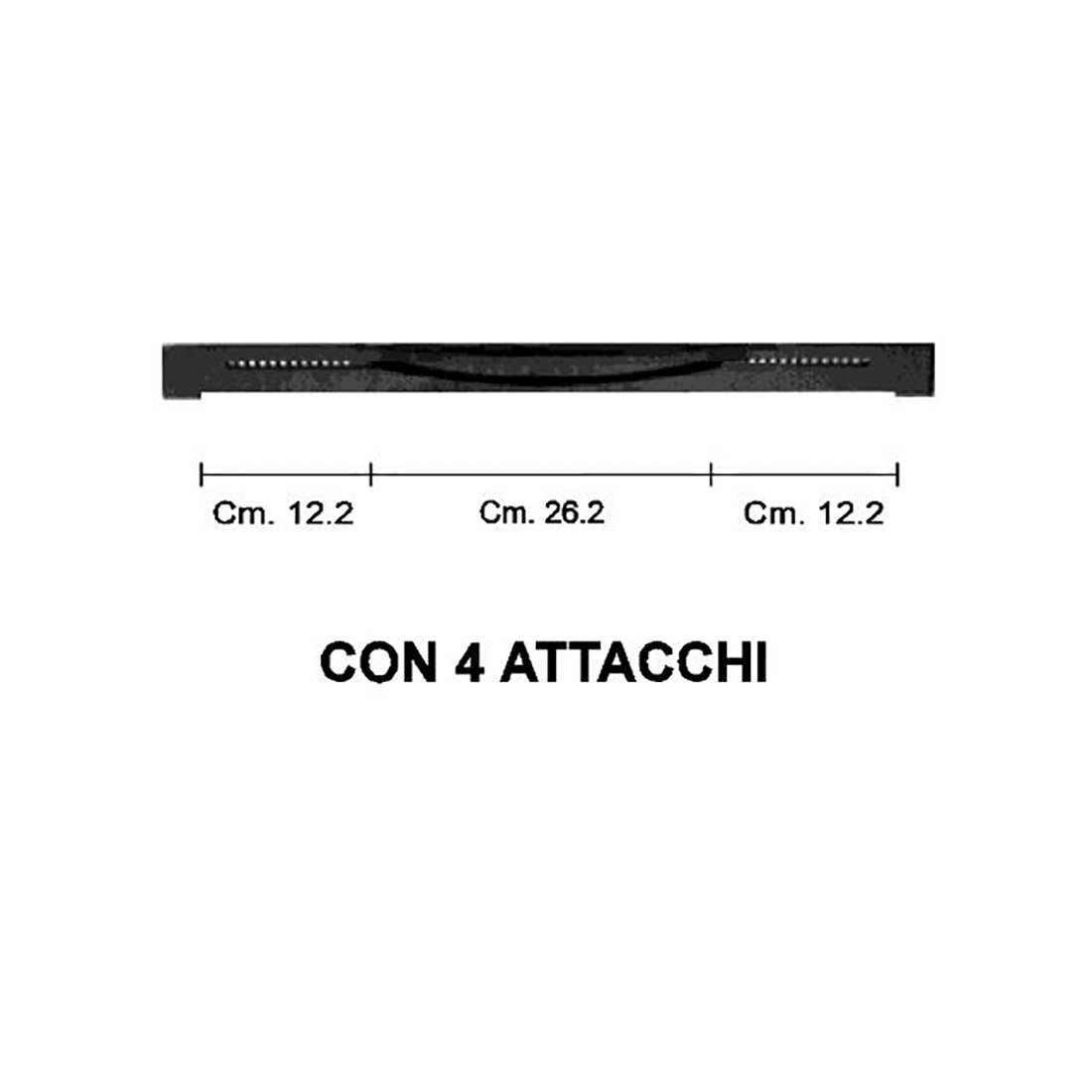 MANIGLIA FORNO X FULGOR L.600 BIANCA - M1691 - immagine 1